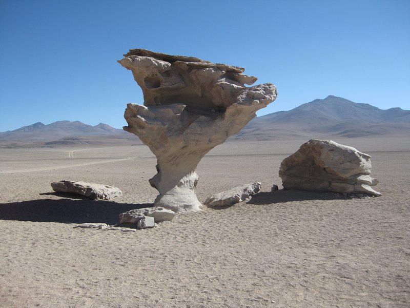 A large rock