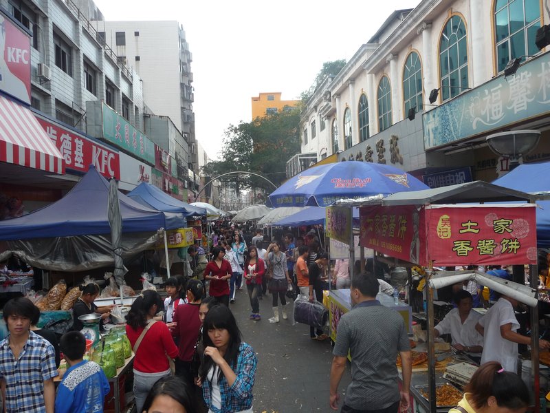 A random market street