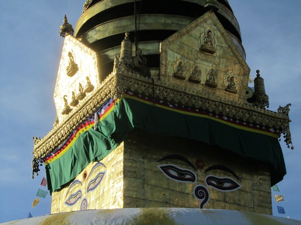 Kathmandu, heiliger Affentempel, Buddhas Augen