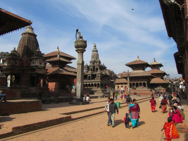 Patan, altes Koenigreich neben Kathmandu, Tempelplatz