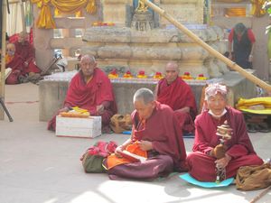 bodhghaya, tibetische moenche