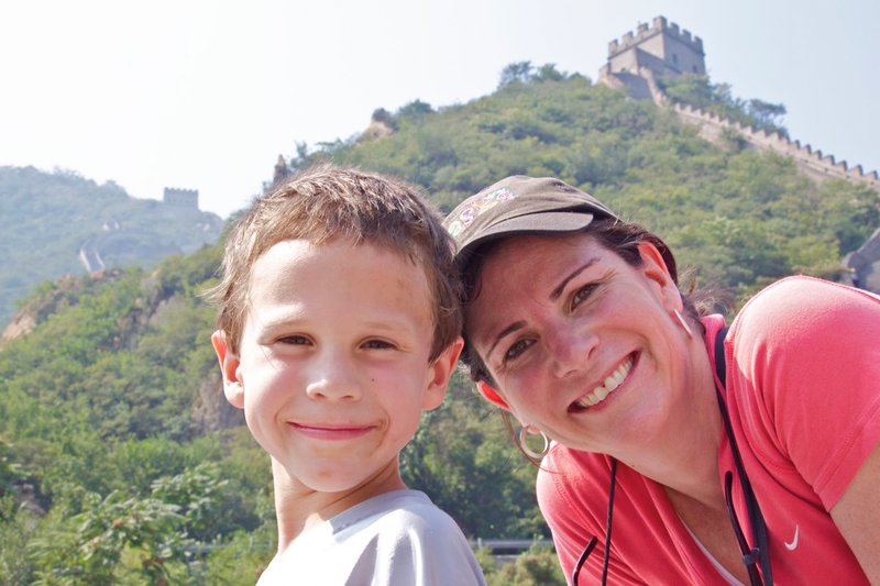 Josh and Mama at the Great Wall!