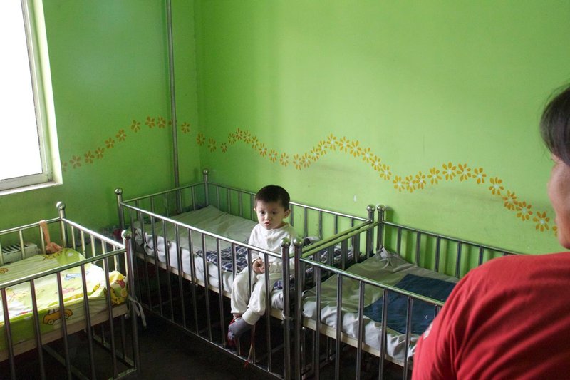A child in Julia's former room.