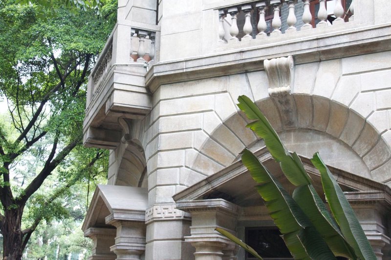Detail of old European building on Shamian Island