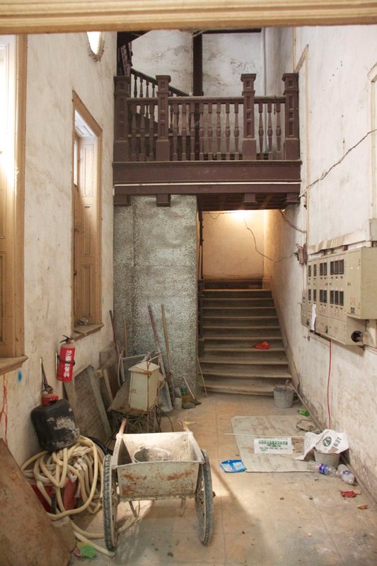 Peek into interior of old Shamian Island building undergoing renovation.