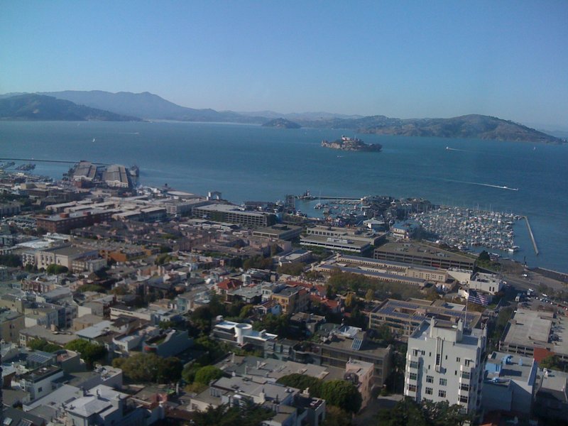 Overlooking the city from Coit Tower