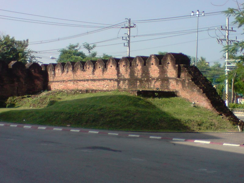 The Old City wall in Lamphun