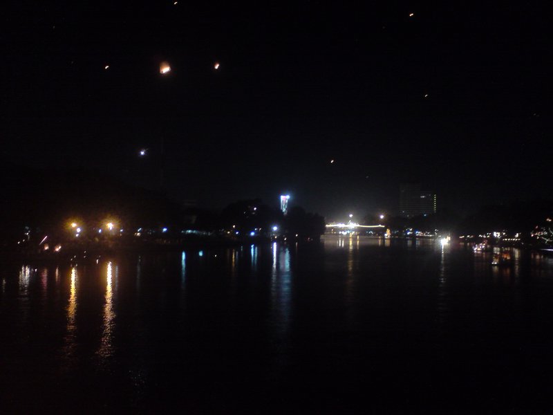 The Ping River during Loy Krathong and Yi Festival