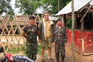 Thai soldiers near the Thai/Burmese border