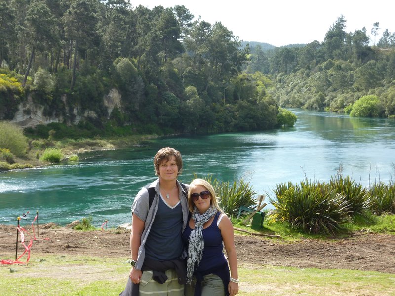 At the Spa Park, in front of the Waikato River, Taupo