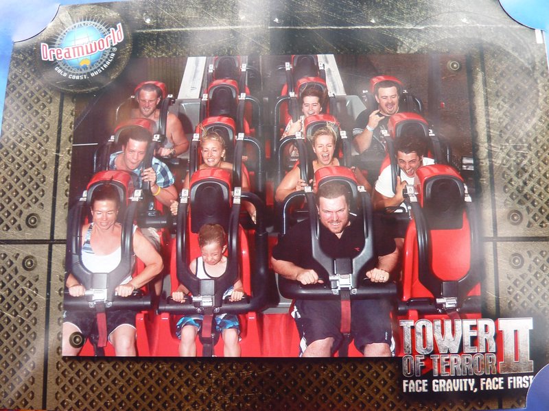 The tower of terror, Stewy looks ridiculous!