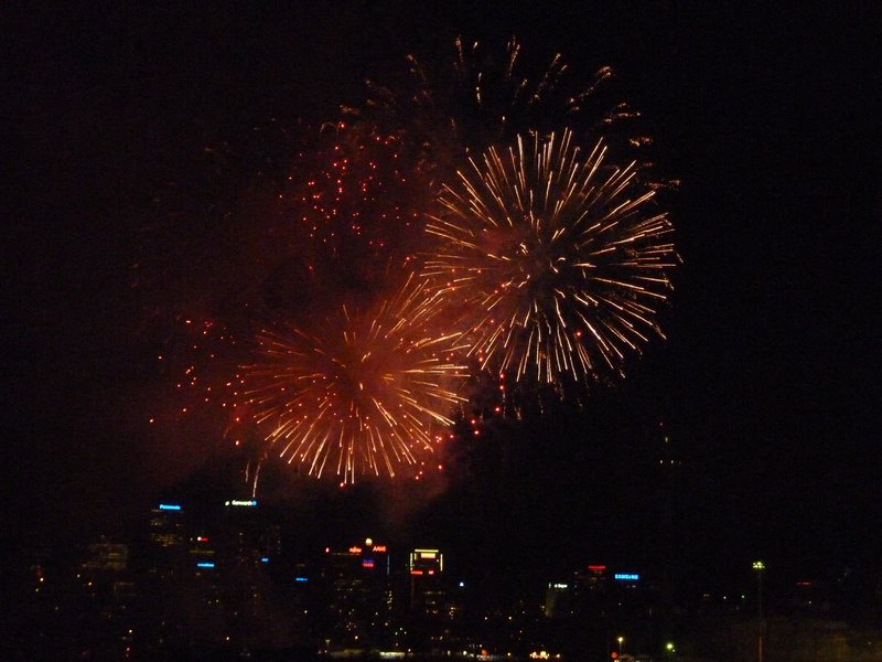 9PM fireworks on the 31st December