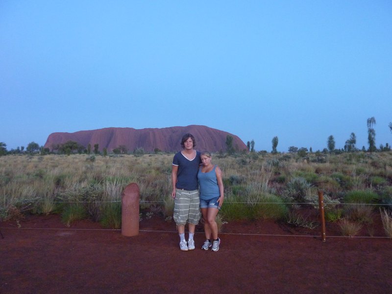 Watching the sunrise over Uluru, amazing!