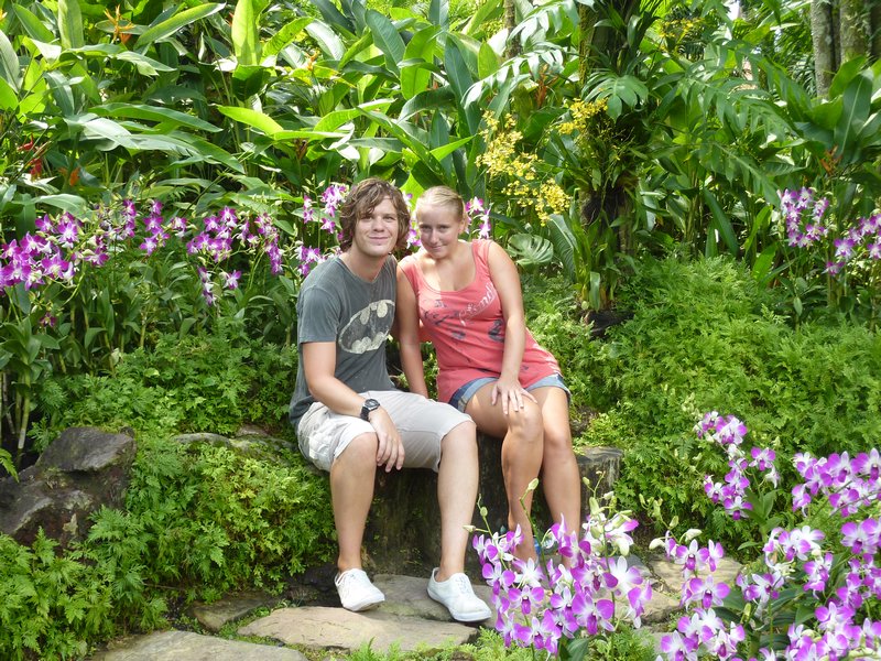 Us at the orchid garden