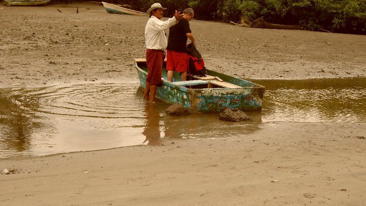 This guy charged £1 to get across the river in his boat, when we came back later the river was 20 x the size and had crocodiles in it. Some people still waded through it regardless (some people will do anything to save money)