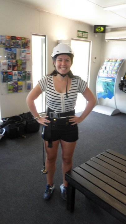 Getting ready to climb the Auckland Harbour Bridge