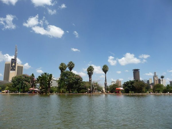 Big bad Nairobi. The view from a pedalo.