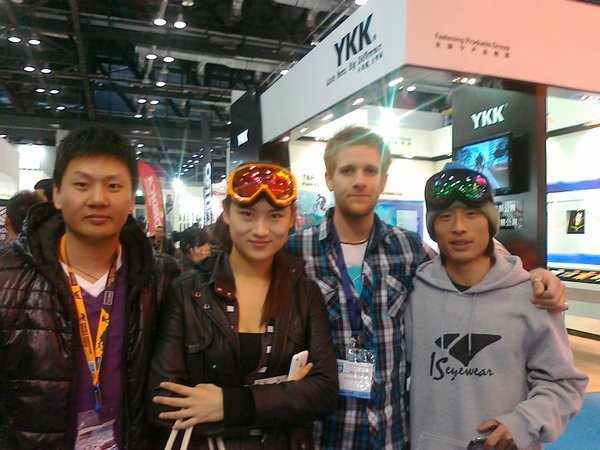 with some Chinese snowboarder friends