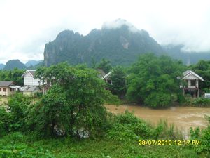 Vang Vieng, definately a very scenic place but thats nto really what we were there for!!!!