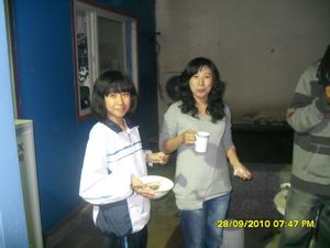 Sally and her daughter Huan Huan