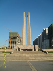The very famous Tangshan earthquake memorial...