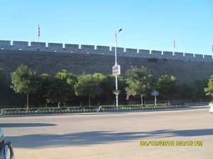My first glimpse of the great wall of China in Shanhaiguan.