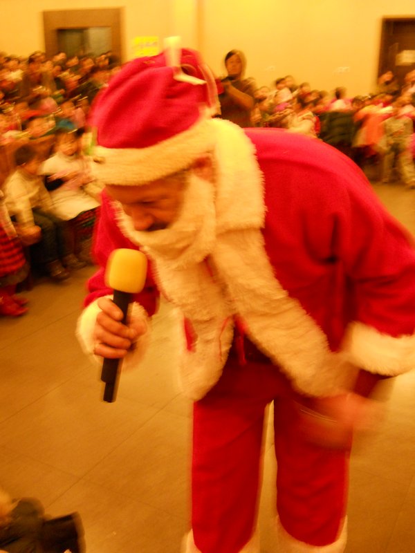 Eddie as Santa at the Christmas party!