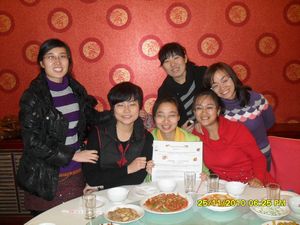 The chinese teachers at Thanksgiving dinner!