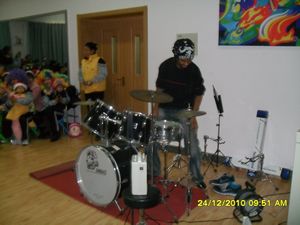 Demond did a drum performance!