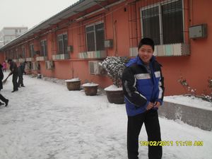 1. Snow in Tangshan, and this is Bruce one of my very smart students but he never shuts up!