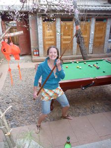 51. Back at the hostel I was very delighted after I finally potted a ball.... pool is definitely NOT my thing!!!!