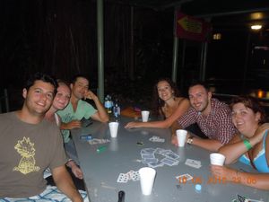57. A night out with friends with some cards and cheap wine that comes in 4litre cartons and is called goon, it's the true australian backpackers drink!