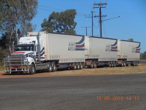 86. A road train, very common in the Australian outback, can be up to 53metres long!