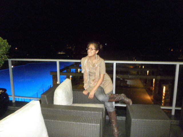 at the hotel verandah