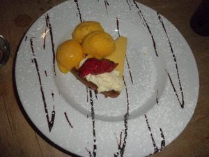 lemon tart with the best mago ice cream