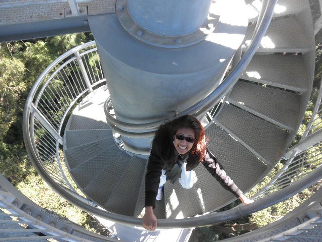spiral stairs. I climbed this 4 times to exercise and make the most of my aud22.00!