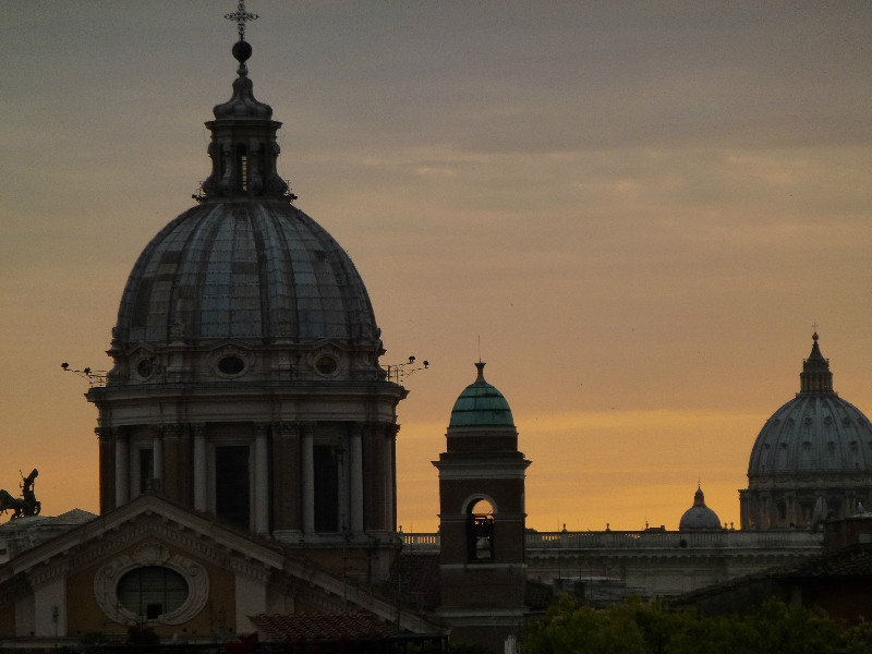 Sunset over the domes