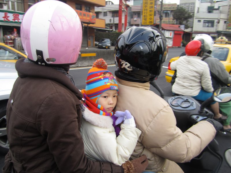 Children on the scooter