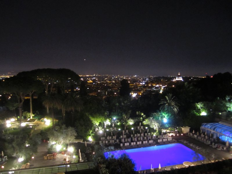 View from our room at the Waldorf Astoria in Rome