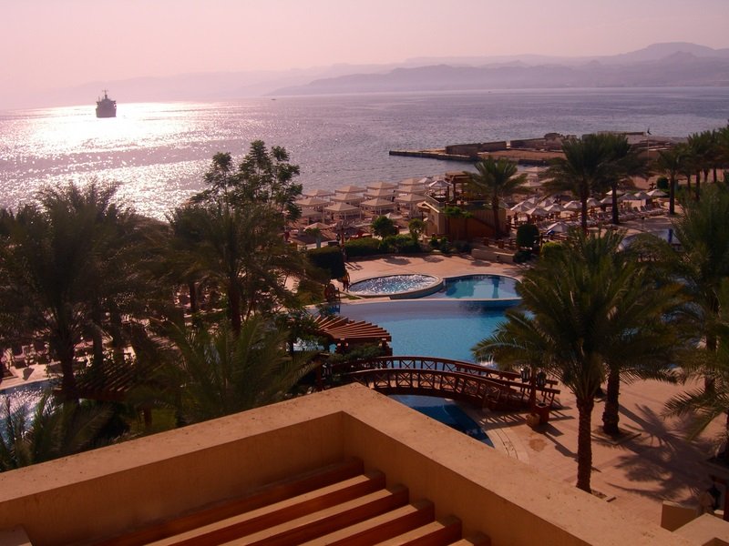 view from my room to Eilat, Israel