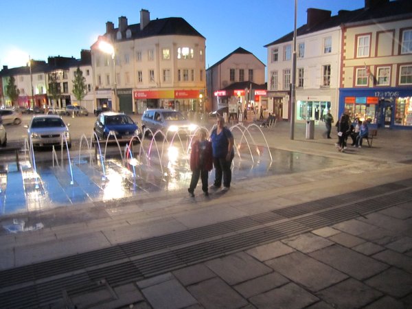 Caernarfon new town in the evening