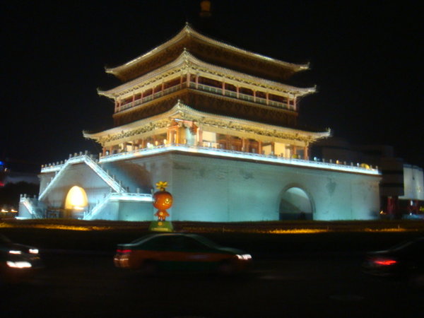 The Bell Tower in Xi'an by night