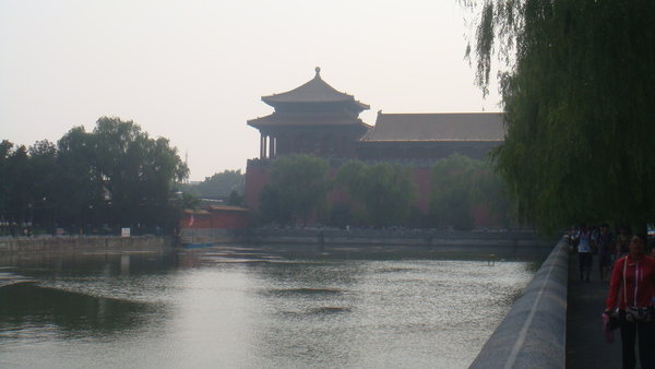 The lake outside the Forbidden City walls