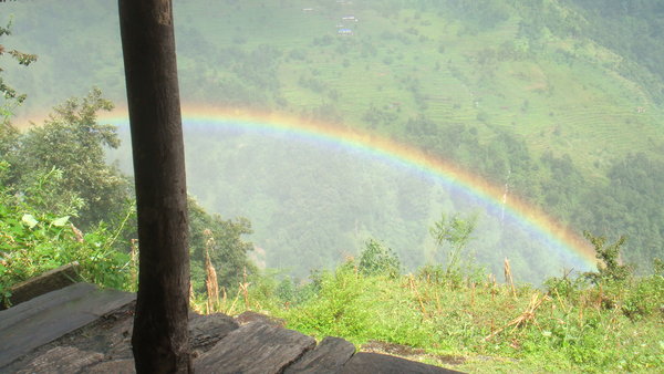 Monsoon season creates rainbows underneath you