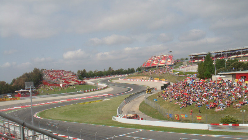 The first couple of corners of the track