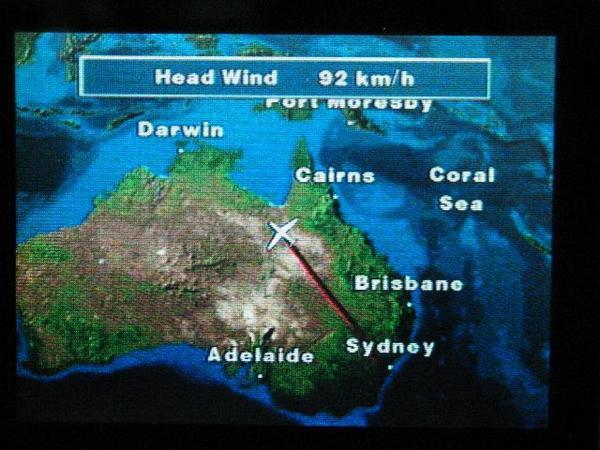 Flying over Australia...