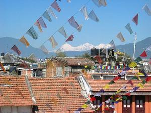 The Himalaya over Kathmandu (Boudha)