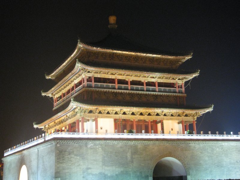 Xi'an Clock Tower at Night