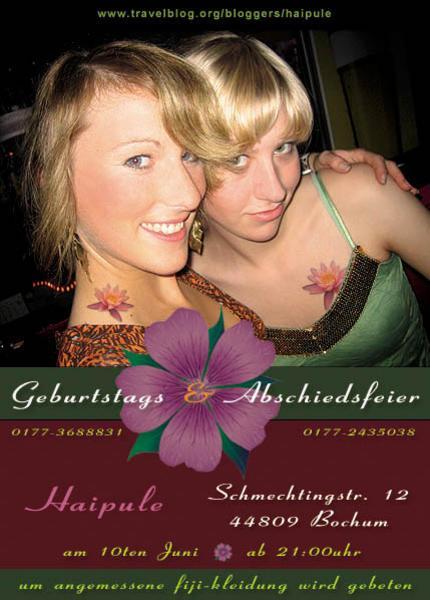 Abschieds-Party Flyer