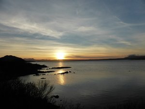 Sunset over Þingvallavatn 